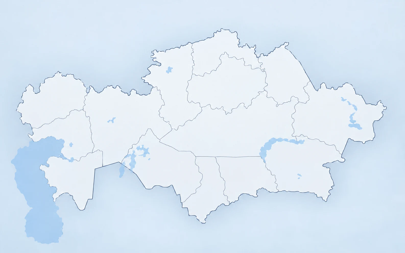 Карта Казахстана с городами присутствия Батыс и К